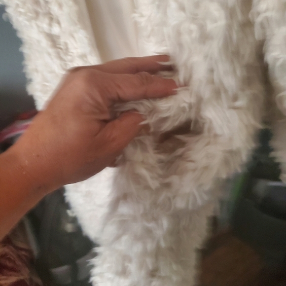 Kate Spade shag coat cream thigh length - Picture 8 of 8